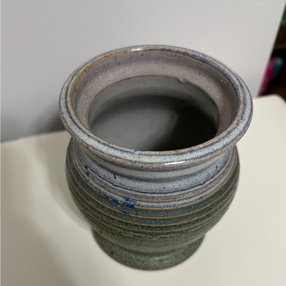 Blue-Green Ceramic Vase - Picture 2 of 6